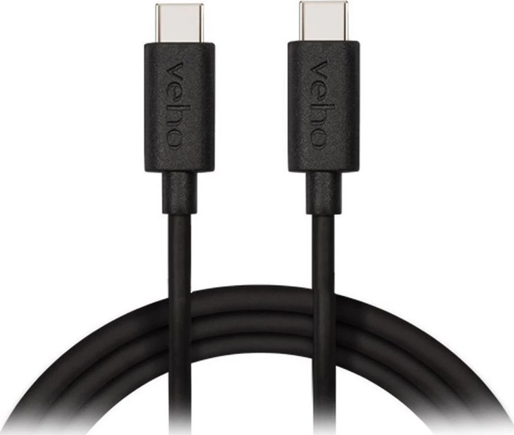 Kabelis USB Veho USB-C - USB-C 1 m Juodas (USB-CT į USB-CT įkrovimui ir)