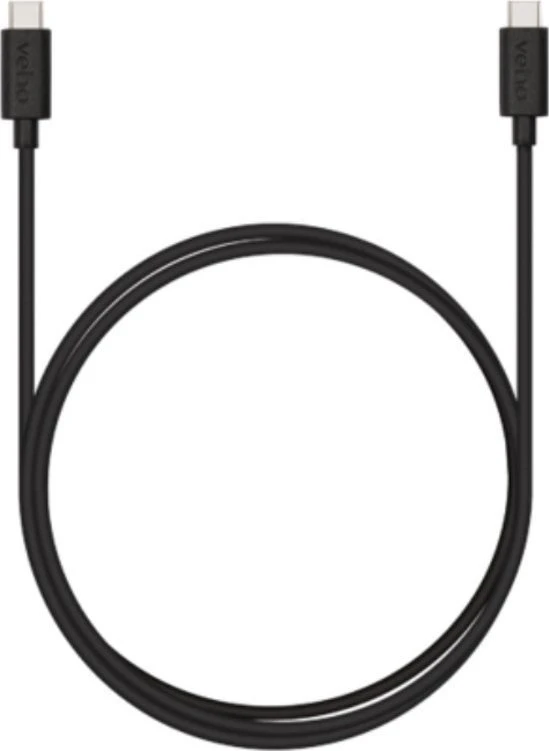 Kabelis USB Veho USB-C - USB-C 1 m Juodas (USB-CT į USB-CT įkrovimui ir)
