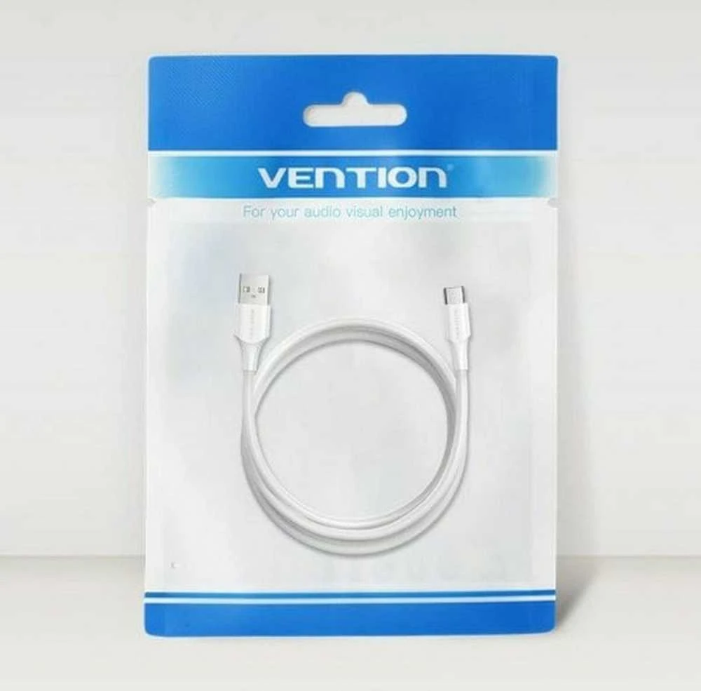 Vention USB 2.0 A į USB-C 3A kabelio ventiliacijos anga CTHWF 1m Balta