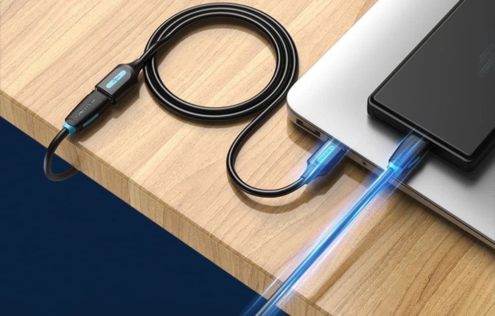 USB 2.0 kištukinis ilginamasis kabelis Vention CBIBJ 5m juodas PVC