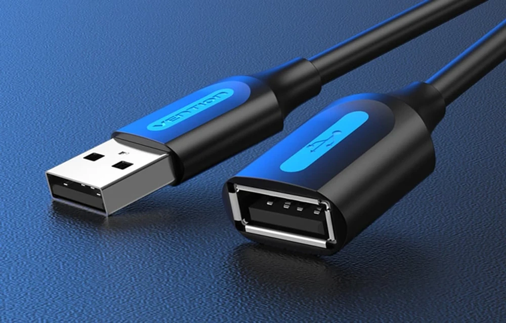 USB 2.0 kištukinis ilginamasis kabelis Vention CBIBJ 5m juodas PVC
