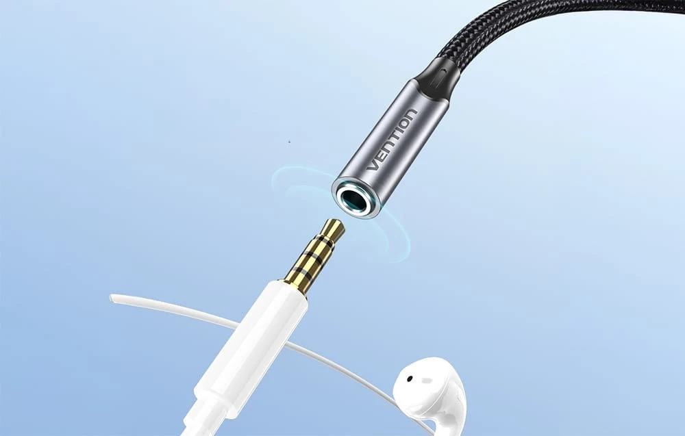 Vention Adapterio ventiliacija BGMHF USB-C M iki 3.5 mm lizdas 1M (pilka)