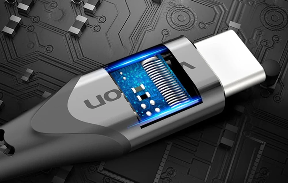 Vention USB 2.0 A į USB-C 3A kabelio ventiliacija CODHF 1 m pilka