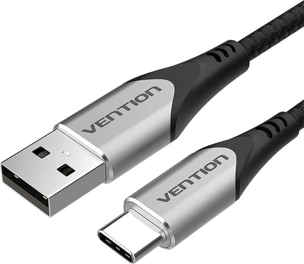 Vention USB 2.0 A į USB-C 3A kabelio ventiliacija CODHF 1 m pilka
