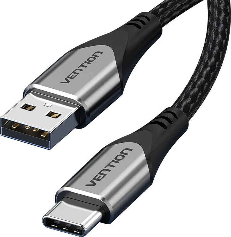 Vention USB 2.0 A į USB-C 3A kabelio ventiliacija CODHF 1 m pilka