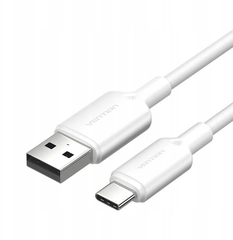 USB 2.0 A į USB-C 3A laidas Vention CTQWF 1M (balta)