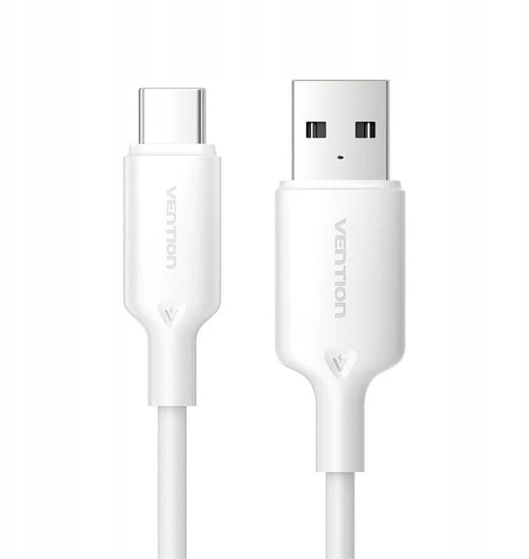 USB 2.0 A į USB-C 3A laidas Vention CTQWF 1M (balta)