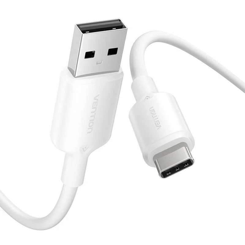 USB 2.0 A į USB-C 3A laidas Vention CTQWF 1M (balta)