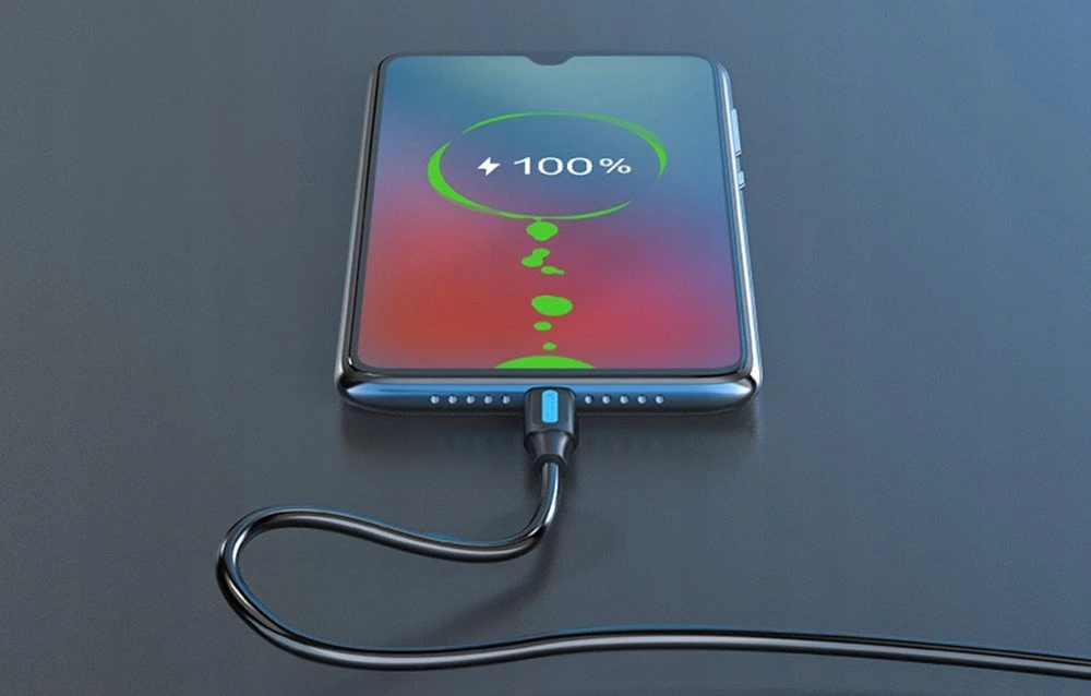 Vention USB 2.0 A į USB-C 5A kabelio ventiliacija CORBG 1.5 m juodas PVC