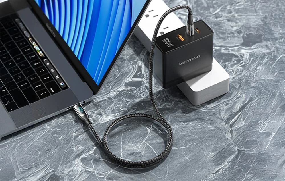 Vention TAYBAV USB 2.0 CC 100 W 5A 1.2M USB kabelis (juodas)