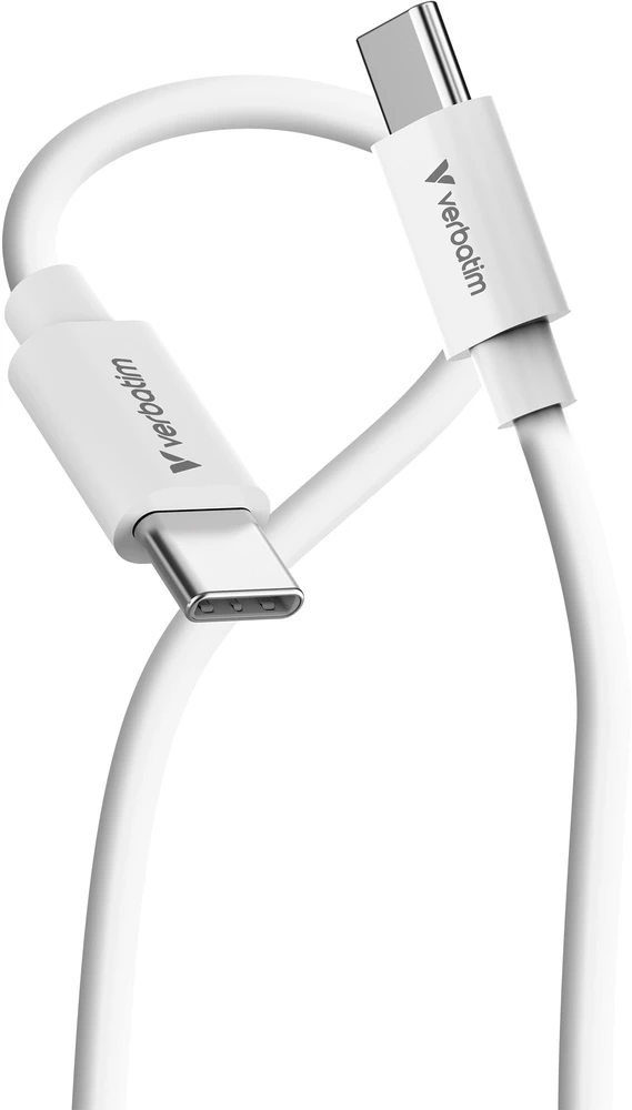 Verbatim Sync & Charge USB-C į C essentials 60W laidas juodos spalvos / baltos spalvos 2 vnt. 32391