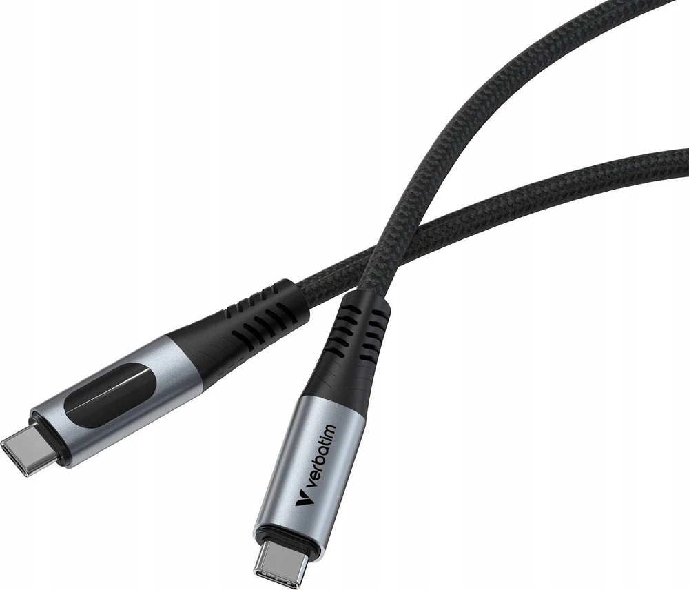 Kabelis Verbatim Sync & Charge USB-C į USB-C 40Gb/s 240W display 120cm juodos spalvos 31849