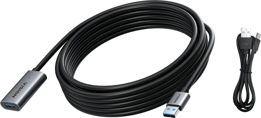 Kabelis USB Vision 5m Aktywny przedłużacz USB A (f) do USB A (m) USB 3.0 3 Gb/s (TC 5MUSB3.0EXT+/BL)