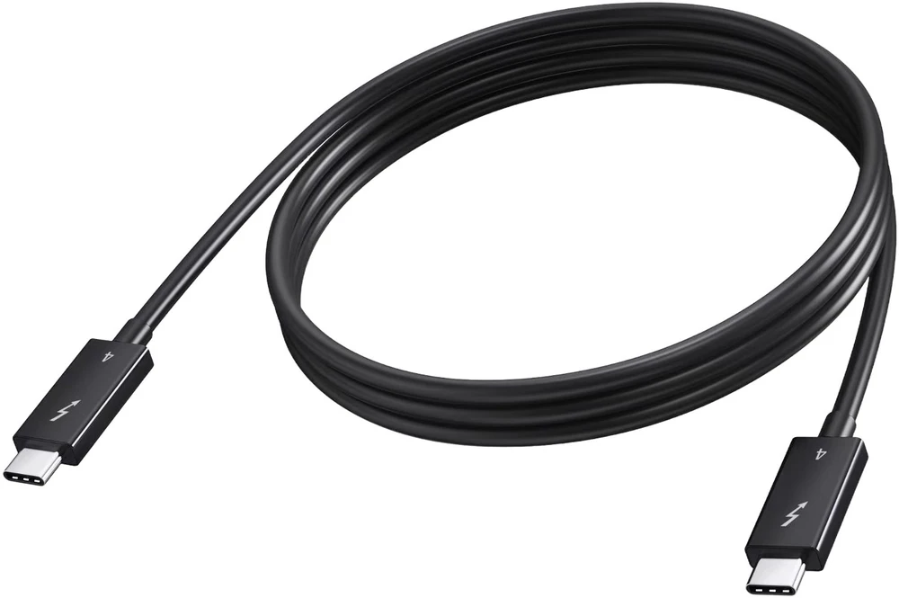 Kabelis USB Vision 2 m Thunderbolt 4 40 Gb/s 100W PD Juodas (TC 2MUSBCTB4/BL)