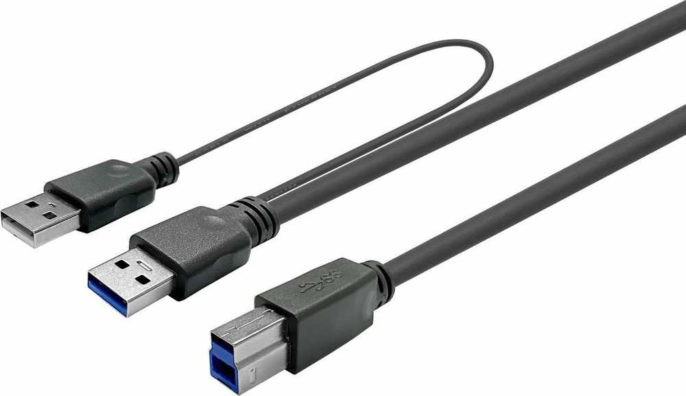 Kabelis USB VivoLink USB-A - USB-B 10 m Juodas (PROUSB3AB10C-DUAL)