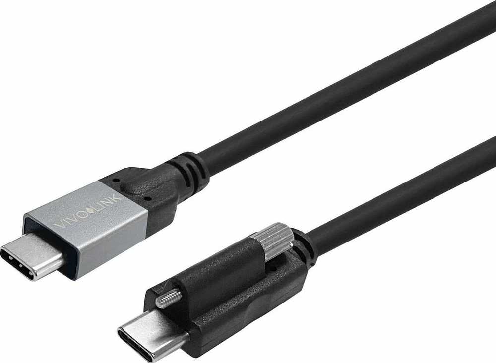 Kabelis USB VivoLink USB-C - USB-C 7.5 m Juodas (USB-C prisukamas į USB-C kabelis)
