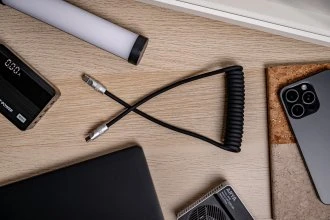 USB-C Laidas - Newell USB-C 100W Energijos Perdavimo Silikoninė Spiralė 2m Juoda