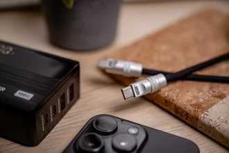 USB-C Laidas - Newell USB-C 100W Energijos Perdavimo Silikoninė Spiralė 2m Juoda