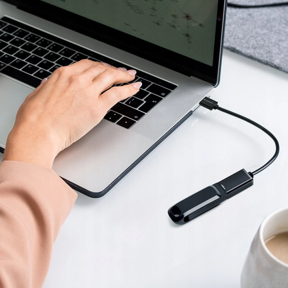 Wozinsky WOTGY1S USB-C 3.0 (male) – USB-A 3.0 (female) OTG Adapteris – juodos spalvos