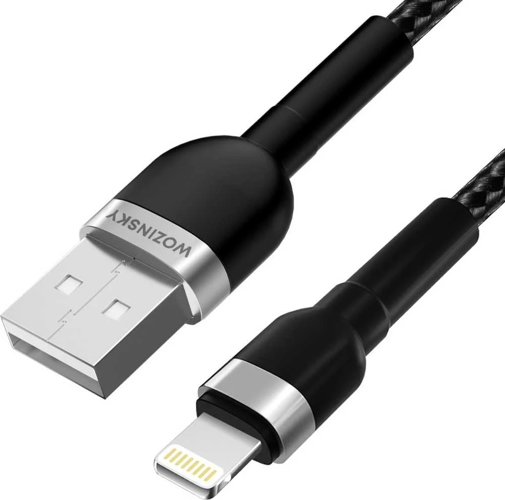 Wozinsky WNBAL2 USB-A / Lightning 2.4A kabelis 2 m – juodos spalvos