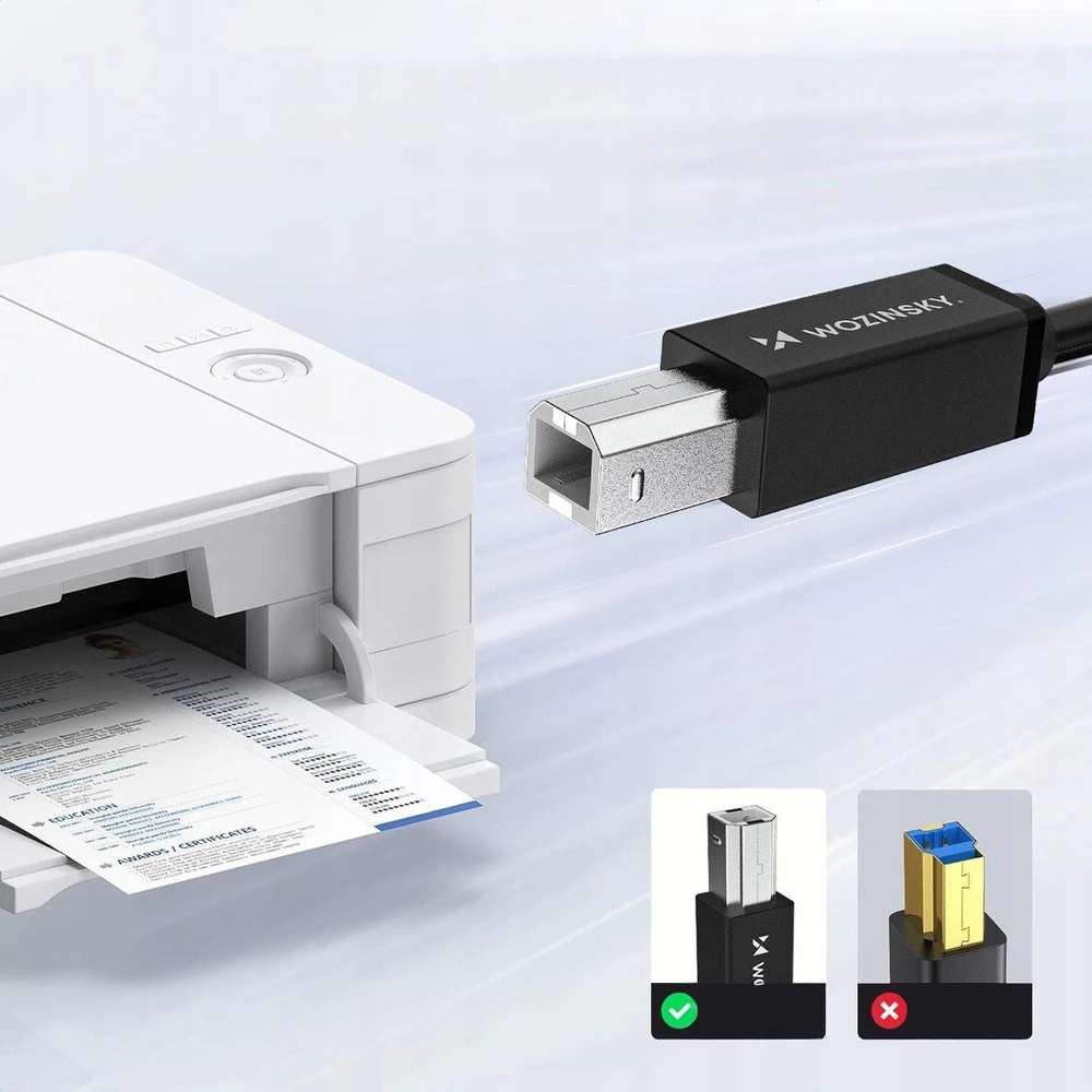Wozinsky WKDDY4S USB-B - USB-A 480Mb/s kabelis 1 m - juodas