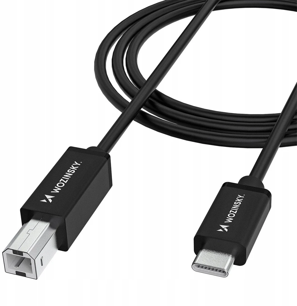 Wozinsky WKDDY1S USB-B - USB-C kabelis 1 m - juodas