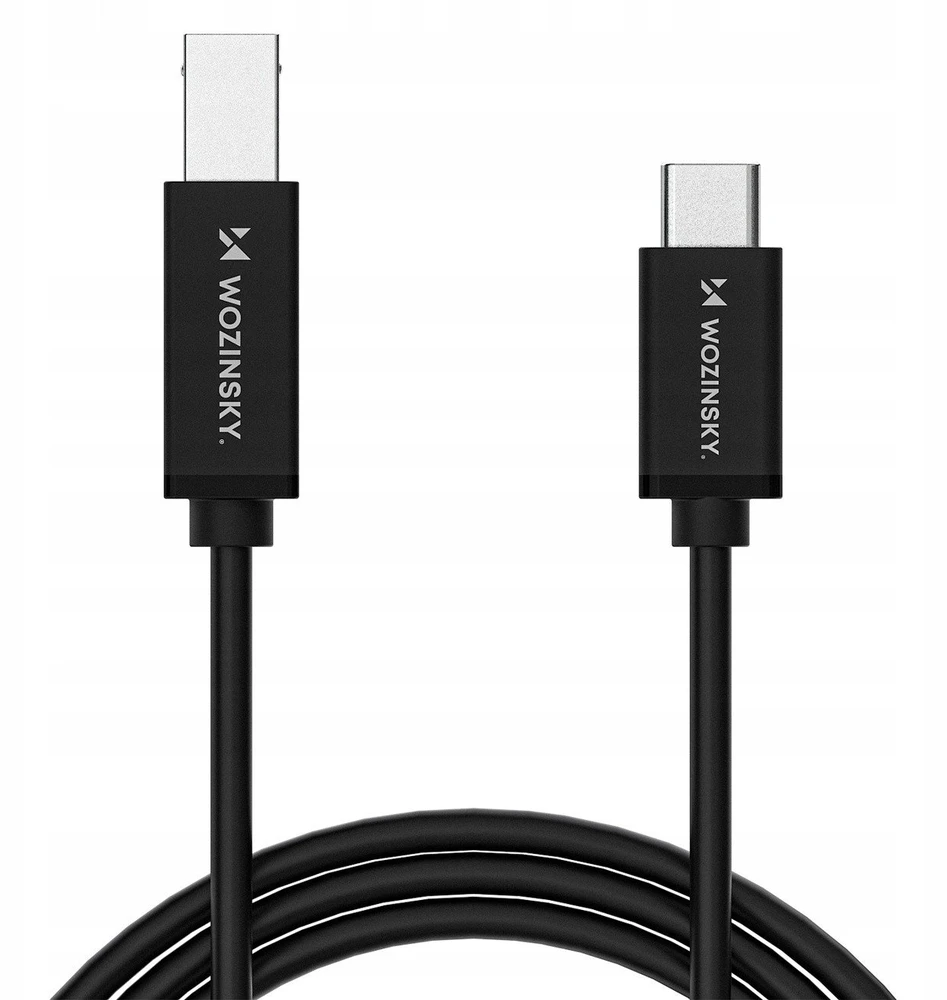Wozinsky WKDDY1S USB-B - USB-C kabelis 1 m - juodas