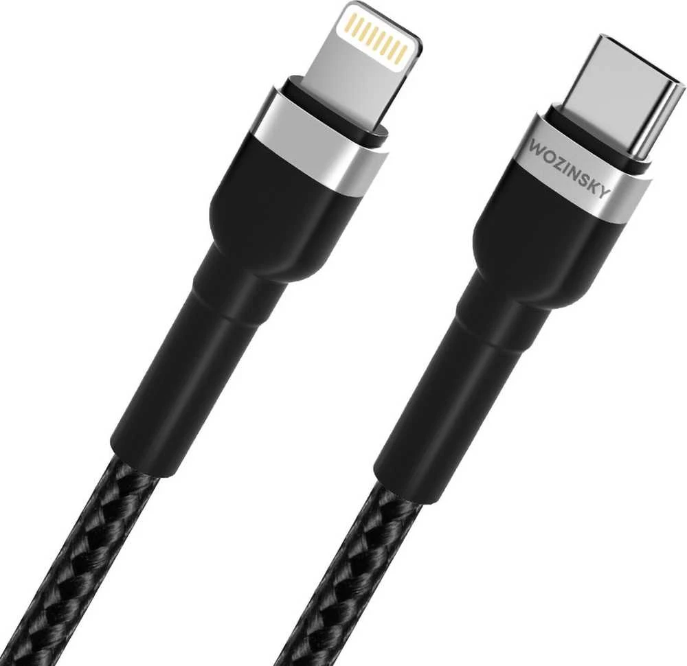 Wozinsky WNBCL2 Lightning / USB-C PD 30W laidas 2 m - juodas