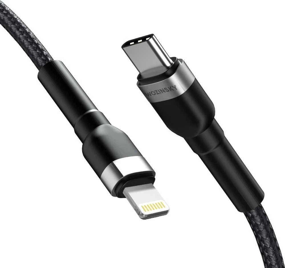 Wozinsky WNBCL2 Lightning / USB-C PD 30W laidas 2 m - juodas