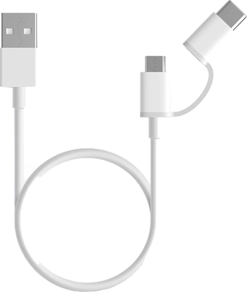„Mi 2-in-1“ USB laidas („Micro USB“ iki C tipo) „Xiaomi USB-A“, C tipas
