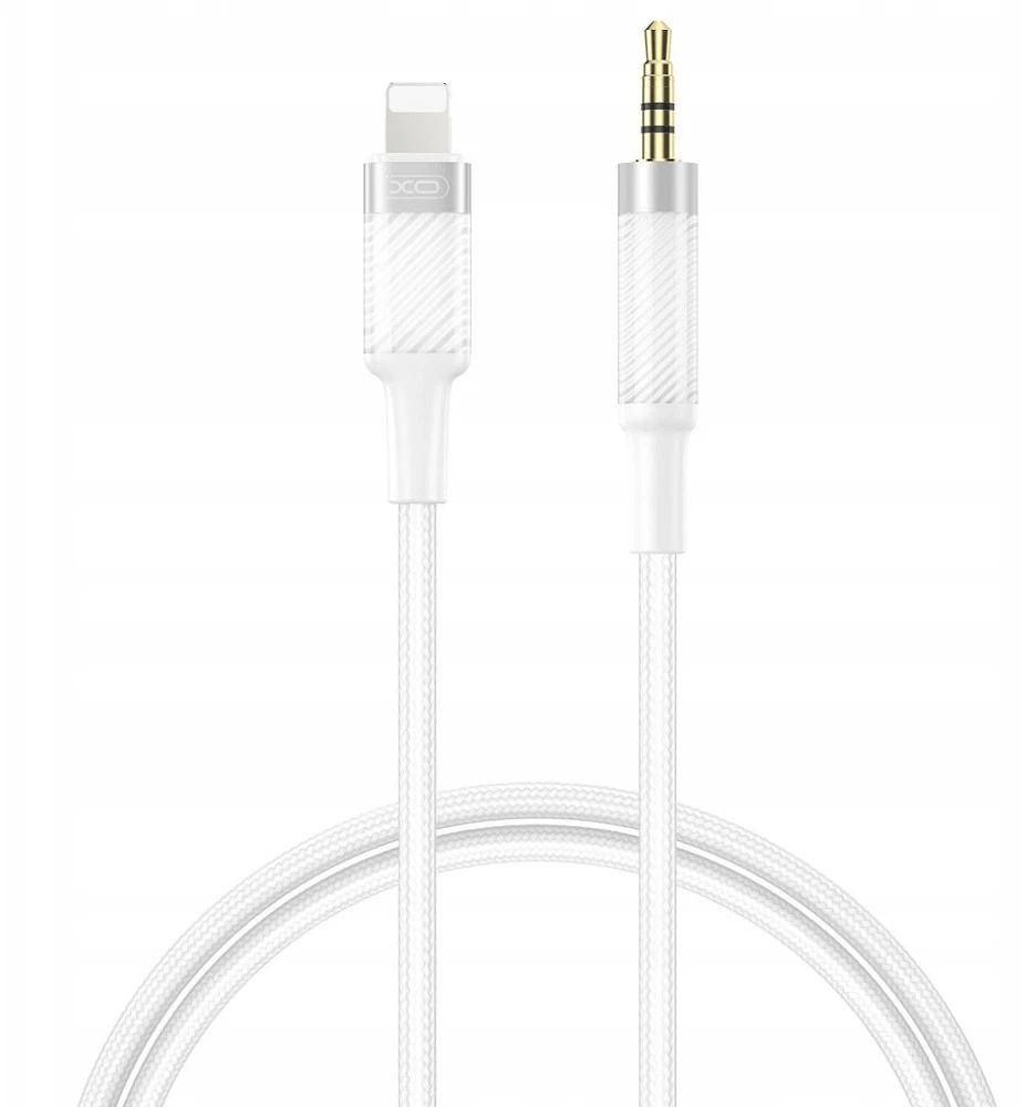 XO garso laidas NB-R279A Lightning – 3,5 mm lizdas 1,0 m baltas