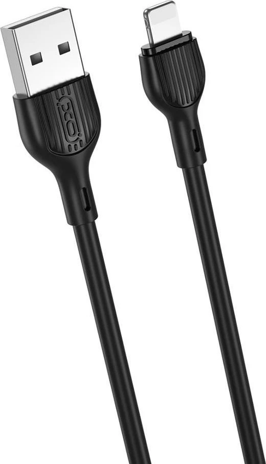 XO kabelis NB200 USB - Lightning 1,0m 2.1A juodos spalvos