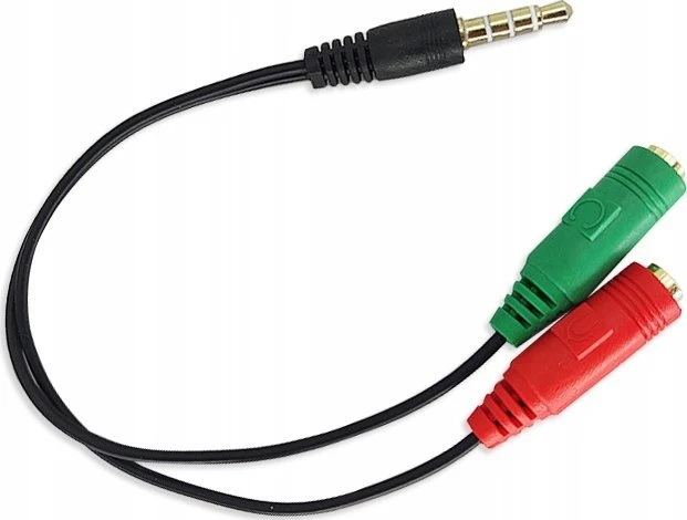 Kabelis Vega Jack 3.5mm - Jack 3.5mm x2 0.2m juoda