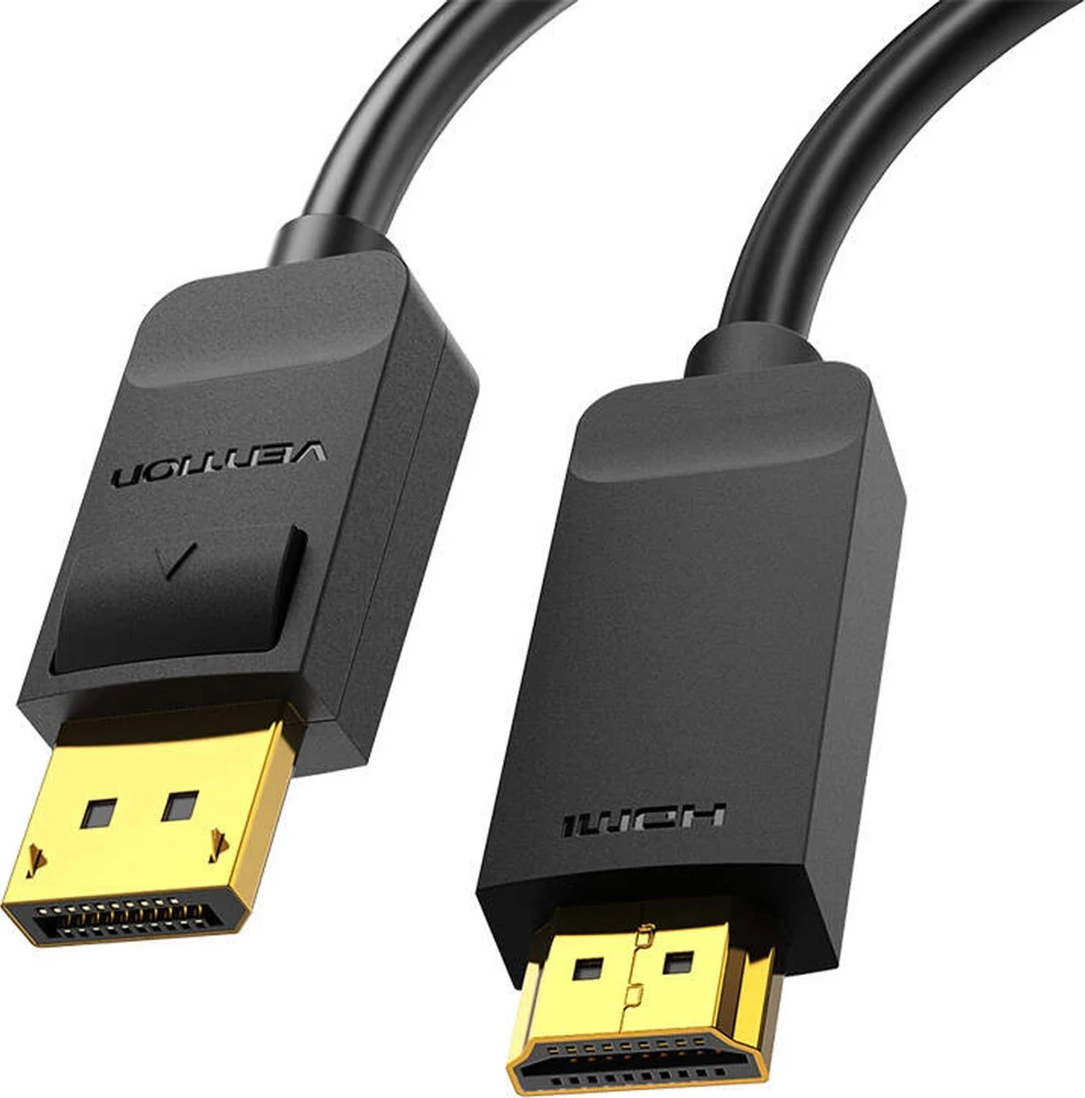 Vention 4K 30Hz DisplayPort 1.2 - HDMI 1.4 kabelis 2m - Juodas