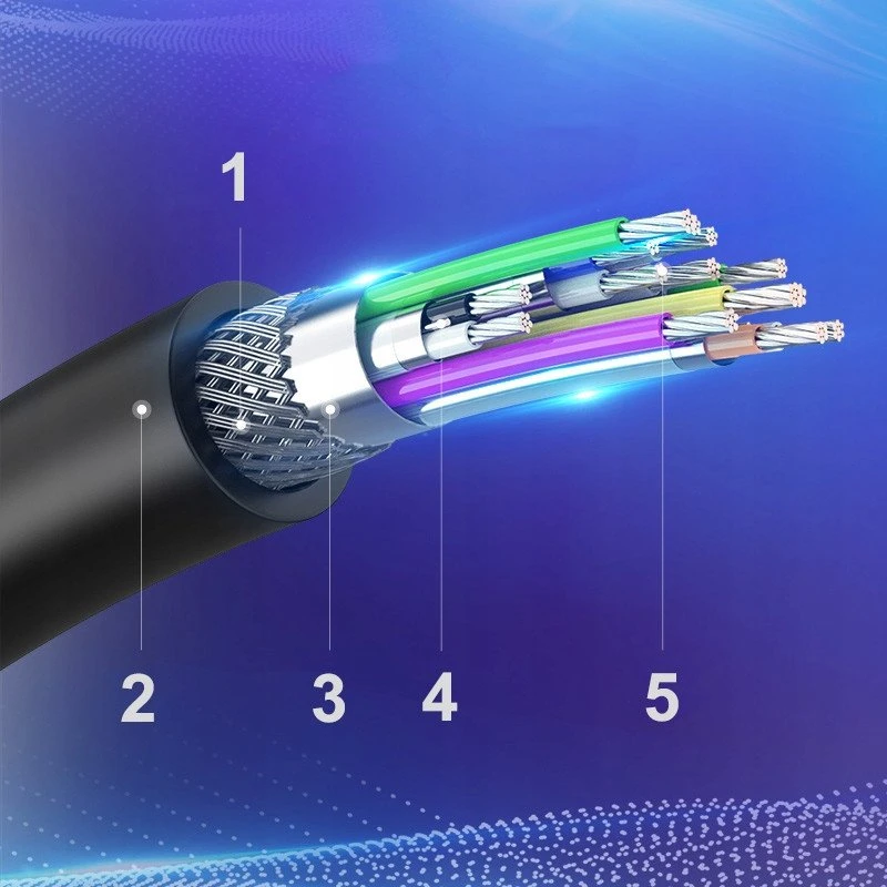 Vention DisplayPort į HDMI kabelis 3 m ventiliacijos HADBI (juodas)