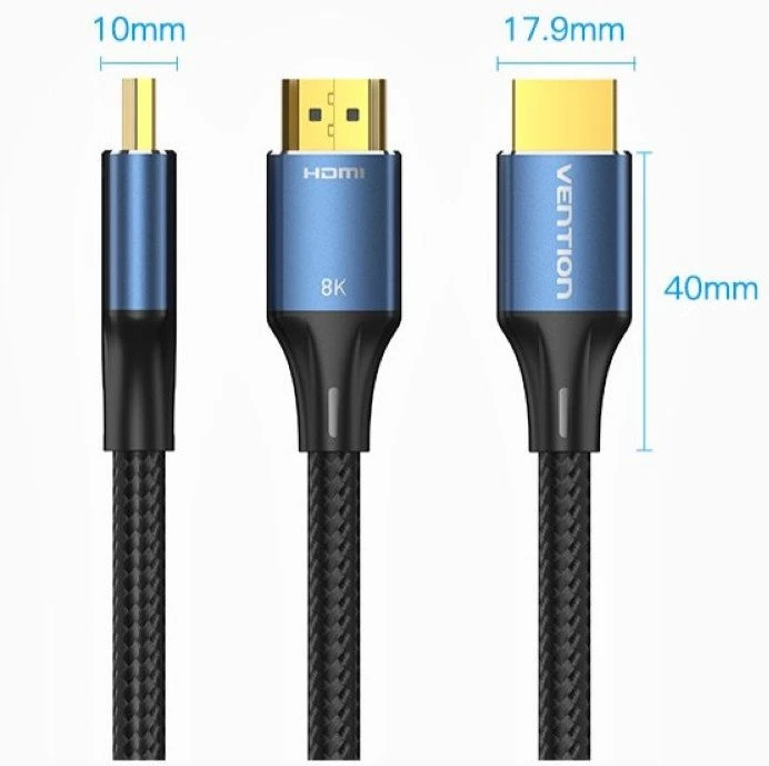 Vention HDMI-A 8K kabelis 5 m ventiliacija ALGLJ (mėlyna)