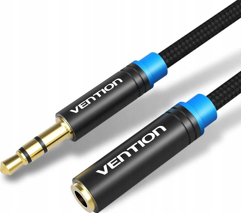 Vention Pintas 3.5 mm garso ilgintuvas 5 m ventiliacija VAB-B06-B500-M juodas