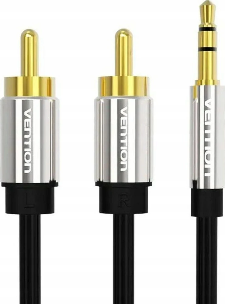 Vention 3.5 mm kištukas iki 2x RCA kištukas garso kabelis 2 m ventiliacijos BCFBH juodas