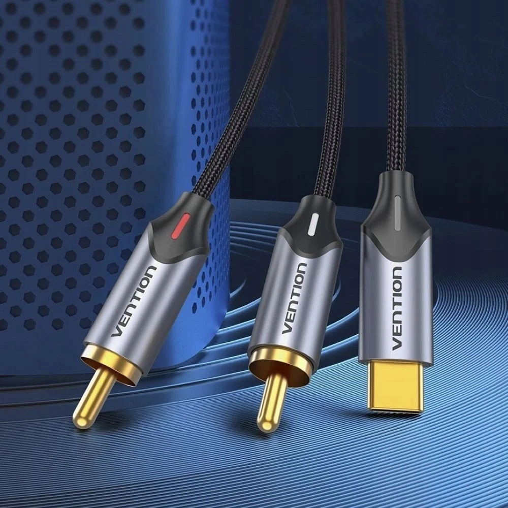 Vention USB-C to 2RCA male audio cable, 1m
