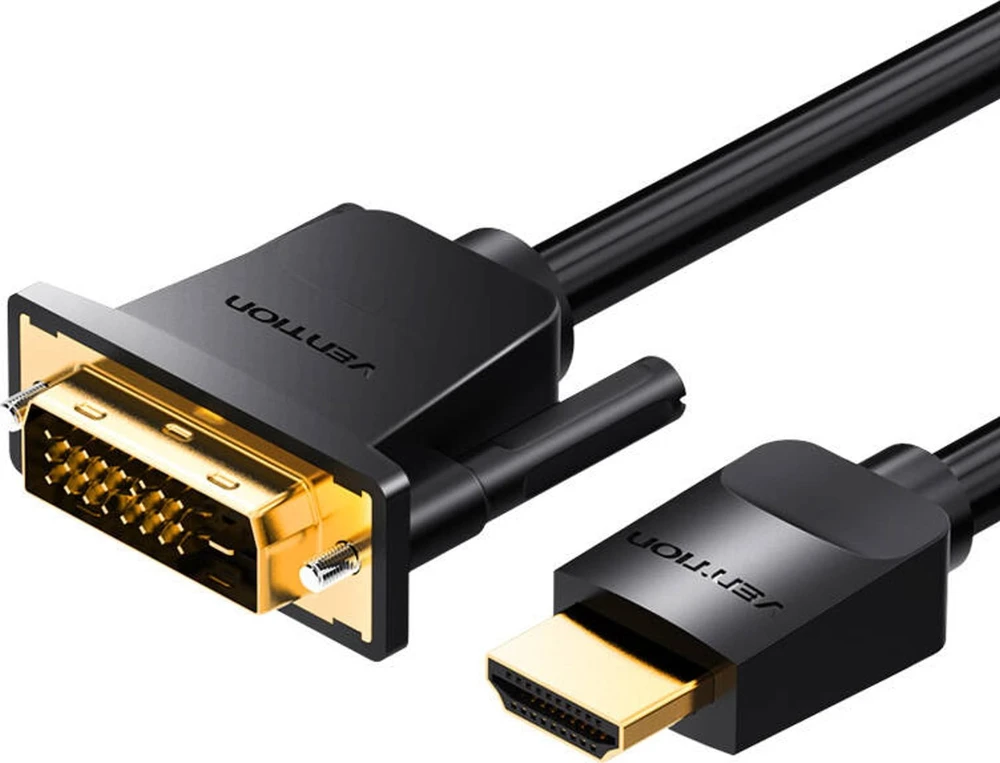 Vention HDMI į DVI kabelis 1.5 m ventiliacija ABFBG (juodas)