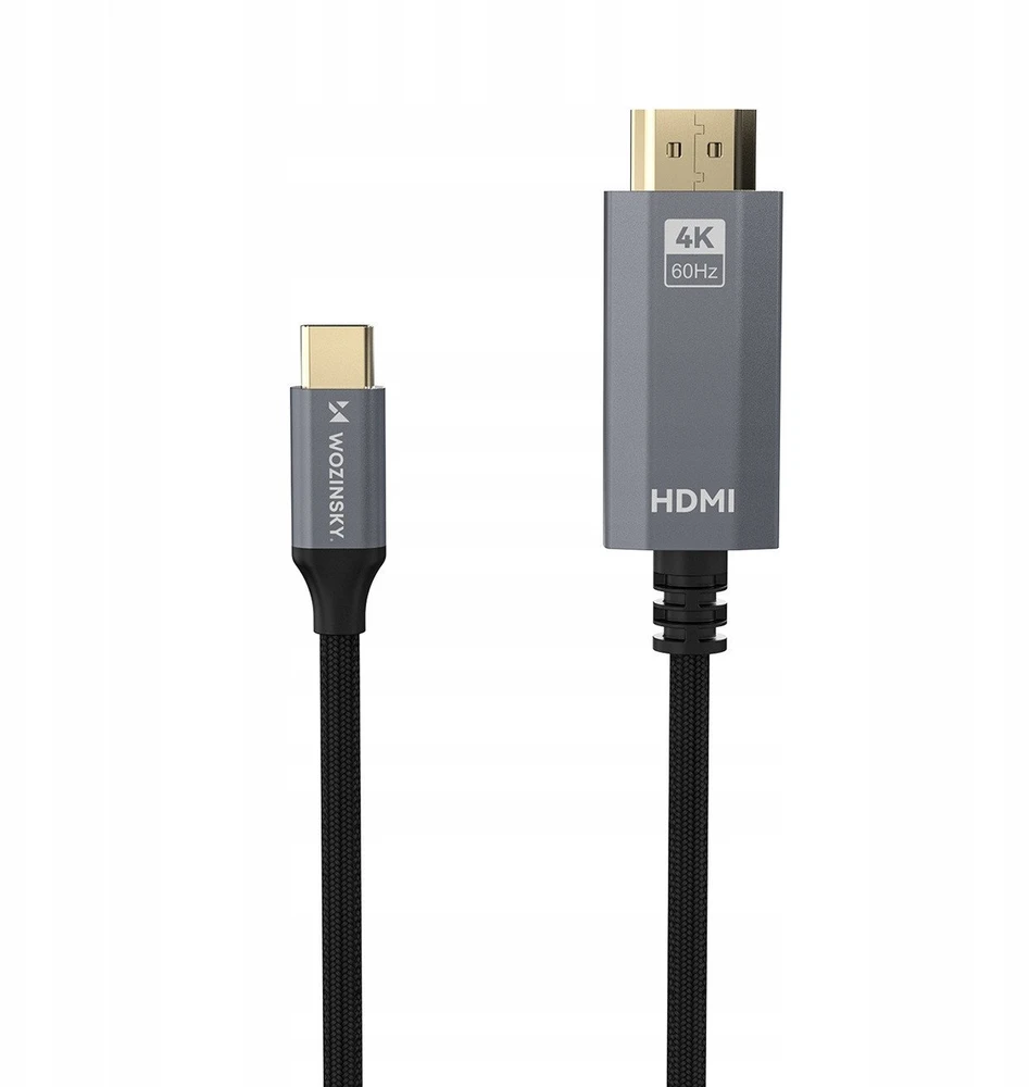Wozinsky WCCH-01 USB-C - HDMI 4K 60Hz kabelis 1,8 m - juodas
