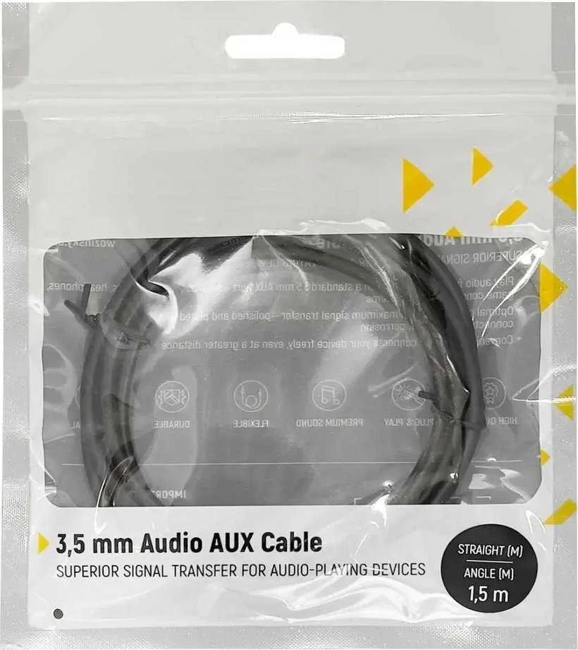 Wozinsky universal mini jack cable 2x AUX cable 2 m juodas