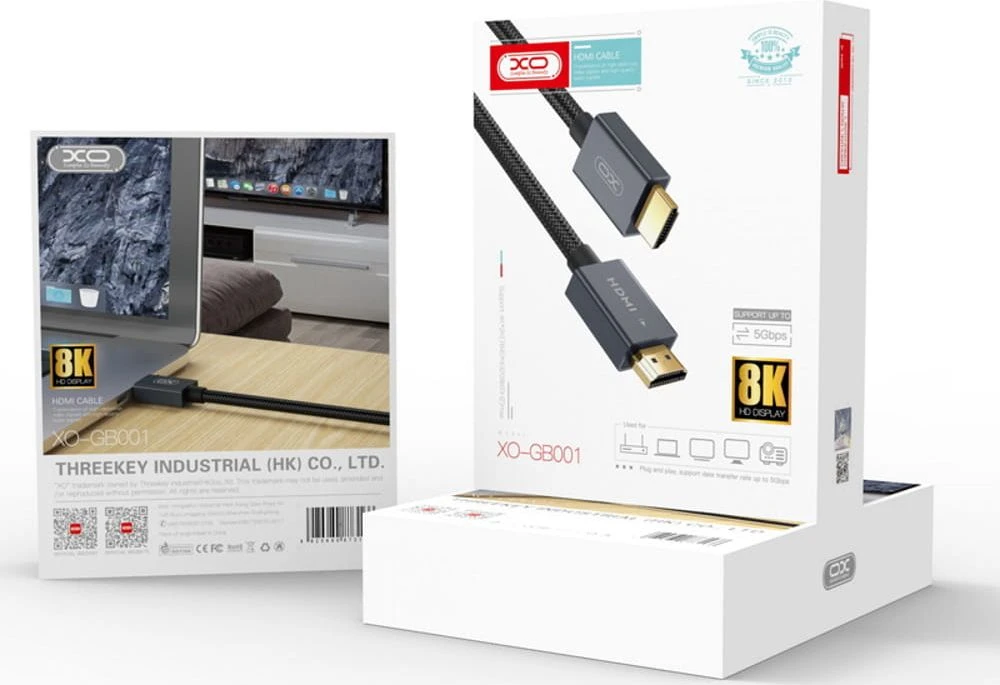 Kabelis XO HDMI - HDMI 5m juoda (8_2263390)