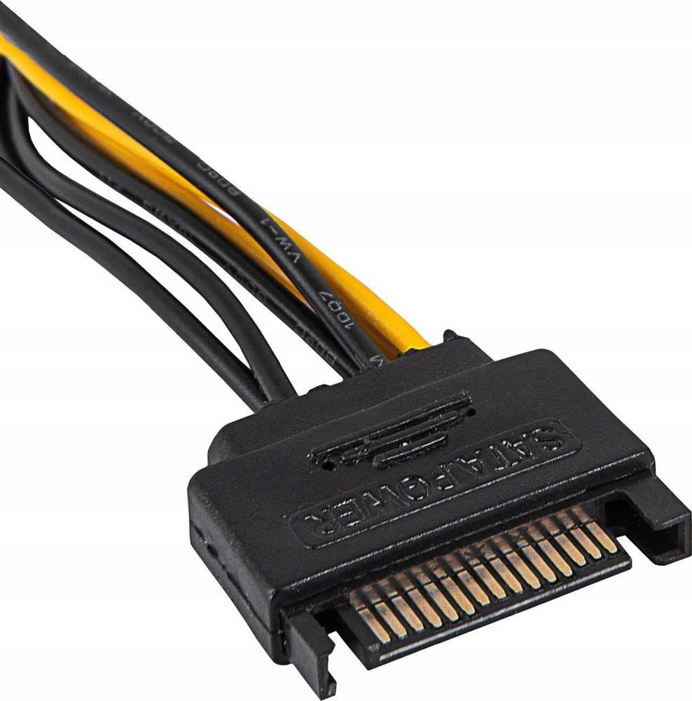 AKYGA Adapteris su kablem AK-CA-80 PCI-E 6+2pin m / SATA m 15cm