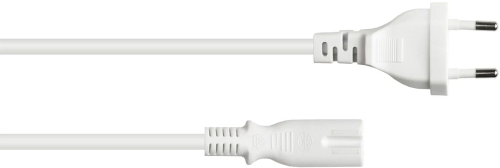 Kabelis zasilający Alcasa Kabelmeister kabelis zasilające balta 1,5 m wtyczka zasilająca typu C IEC C7 (SK0385-W015)