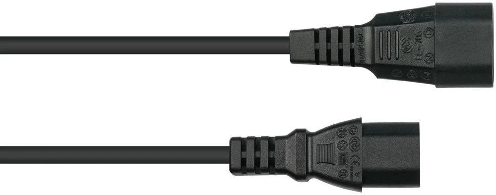 Nezatříděno Alcasa Kabelmeister SK0130-S018 maitinimo kabelis Juodas maitinimo kabelis 1,8 m Maitinimo kištukas E+F IEC C13