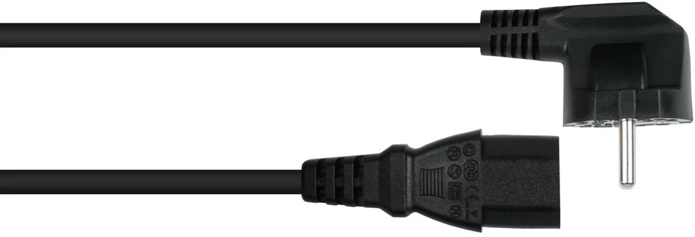 Alcasa Kabelmeister SK1430-S005 maitinimo kabelis Juodas maitinimo kabelis 0,5 m IEC C14 IEC C13