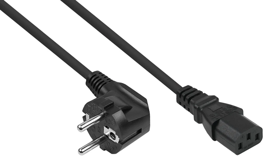 Alcasa Kabelmeister SK1430-S005 maitinimo kabelis Juodas maitinimo kabelis 0,5 m IEC C14 IEC C13