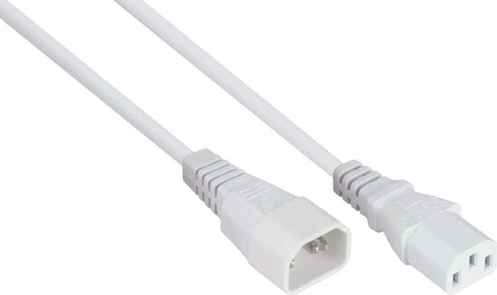 Nezatříděno Maitinimo kabelis Alcasa Kabelmeister SK1430-W030 Baltas maitinimo kabelis 3 m IEC C14 IEC C13