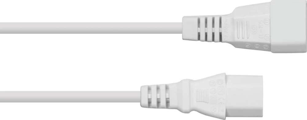 Nezatříděno Maitinimo kabelis Alcasa Kabelmeister SK1430-W030 Baltas maitinimo kabelis 3 m IEC C14 IEC C13